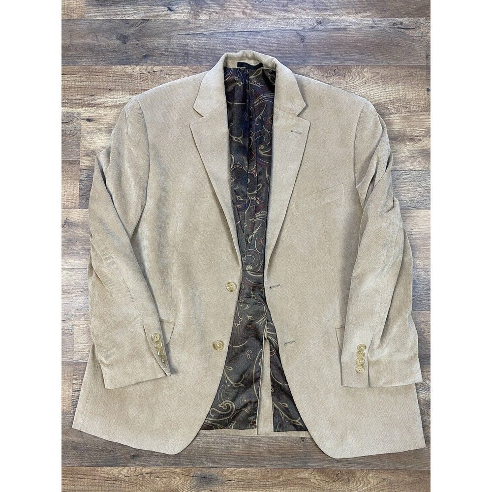 Lauren Ralph Lauren‎ Tan Corduroy Dress Jacket Size 40S